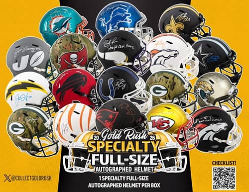 2026 Gold Rush Autographed Full Size Football Helmet Specialty Edition 1 Box Pick Your Team Break #841