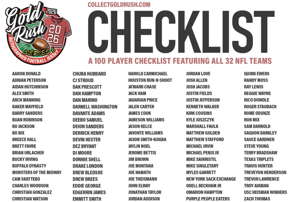 Official Series 6 product checklist